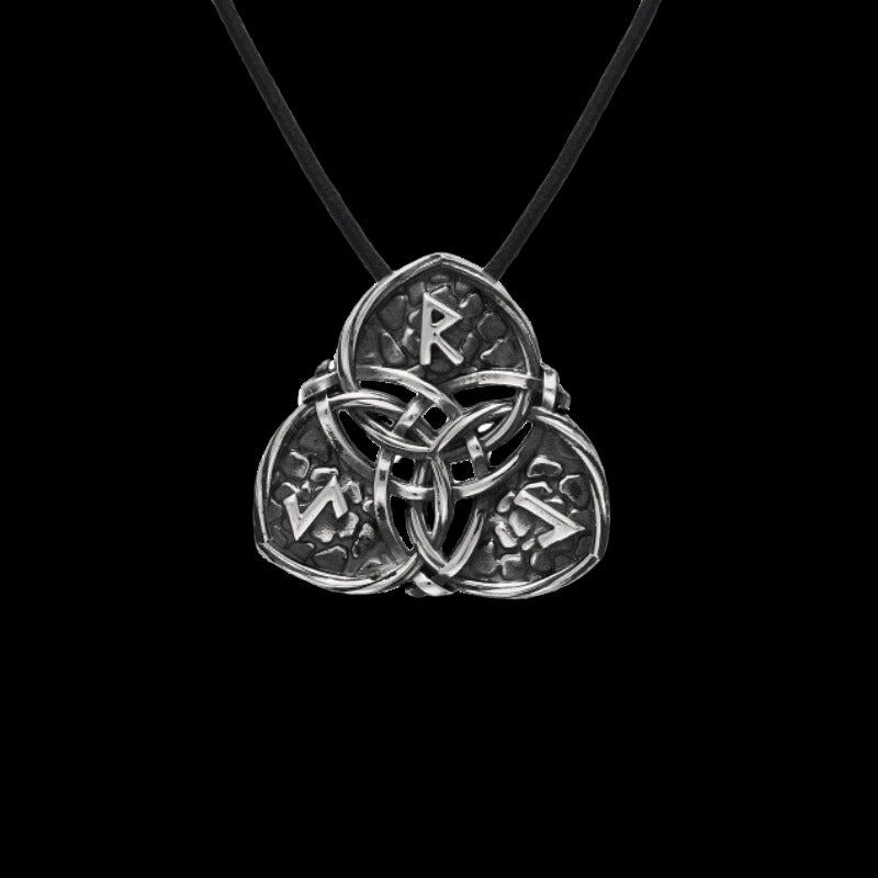 vkngjewelry Pendant Triquetra Symbol Runes Sterling Silver Pendant