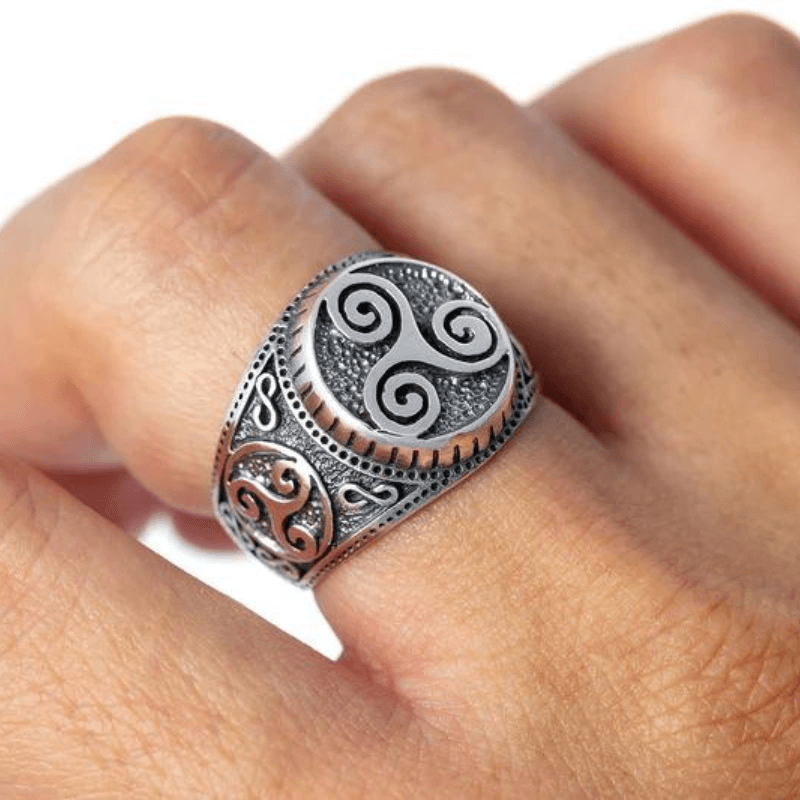 vkngjewelry Bagues Triskelion Celtic Pagan Handcrafted Ring 925 Sterling Silver