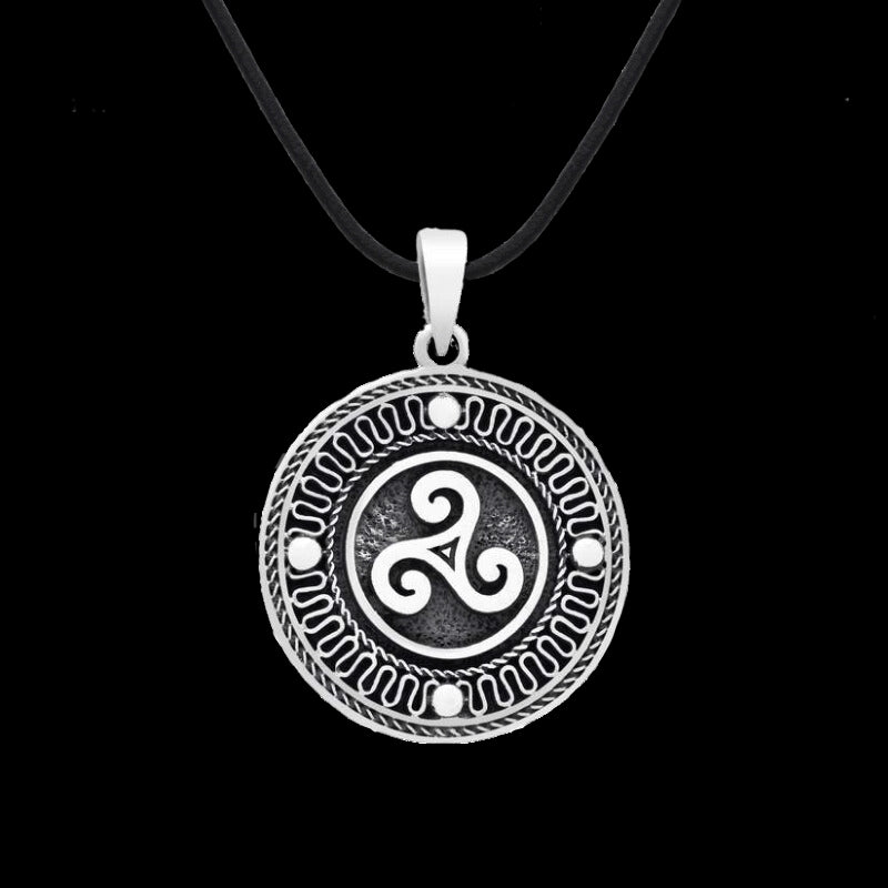 vkngjewelry Pendant Triskelion Pagan Circle Sterling Silver Pendant