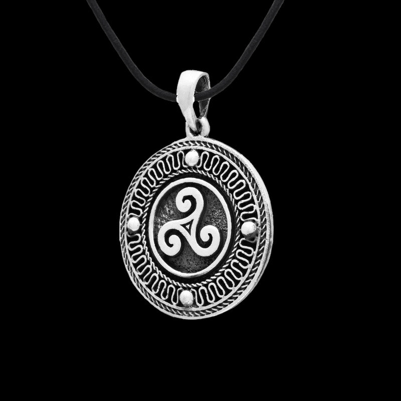 vkngjewelry Pendant Triskelion Pagan Circle Sterling Silver Pendant