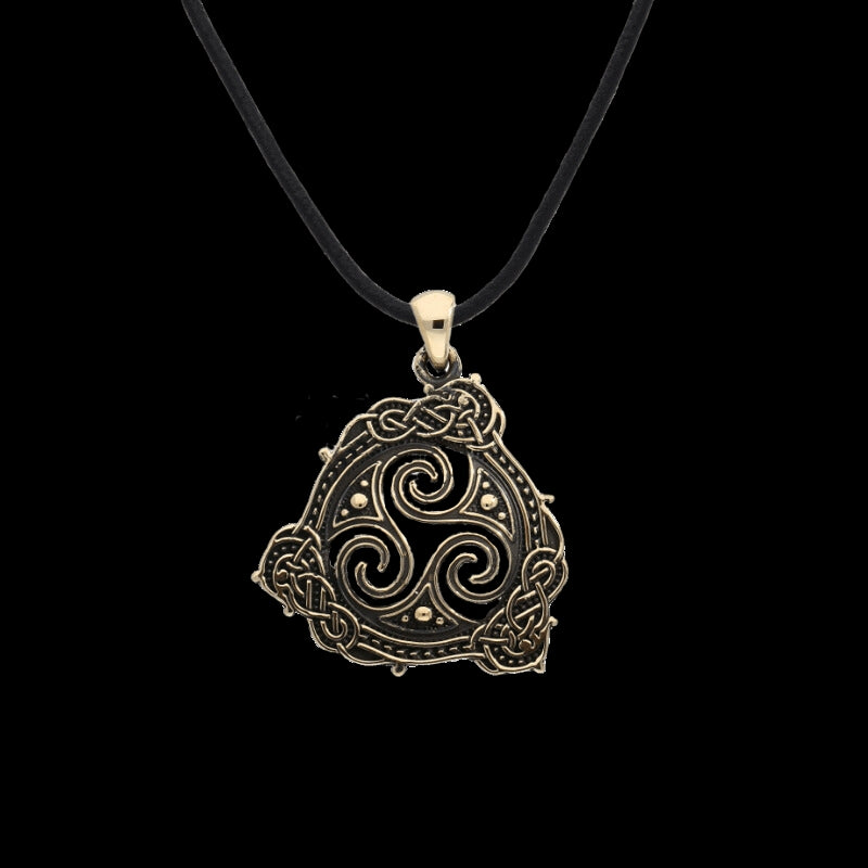 vkngjewelry Pendant Triskelion Symbol Ornament Bronze Pendant
