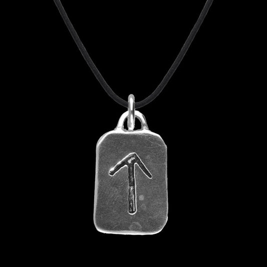vkngjewelry Pendant Tyr Rune Stone Sterling Silver Pendant