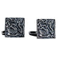 vkngjewelry Bontons de Manchettes Unique Norse Ornament Square v4 Sterling Silver Cufflinks