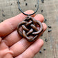 vkngjewelry Pendant Unique Walnut Wood Celtic Knot Uroboro Pendant 3D Version