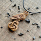 vkngjewelry Pendant Unique Walnut Wood Celtic Owl Triquetra Pendant Style 2
