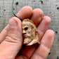 vkngjewelry Pendant Unique Walnut Wood Hand Carved Vikings Ragnar Profile Face Pendant