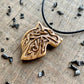 vkngjewelry Pendant Unique Walnut Wood Norse Design Wolf Pendant