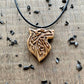 vkngjewelry Pendant Unique Walnut Wood Norse Design Wolf Pendant