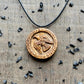 vkngjewelry Pendant Unique Walnut Wood Viking Style Raven With Runes Pendant
