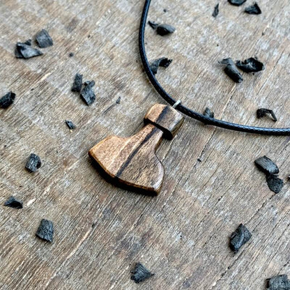 vkngjewelry Pendant Unique Wood small Thor Liss Hammer Pendant Style 4
