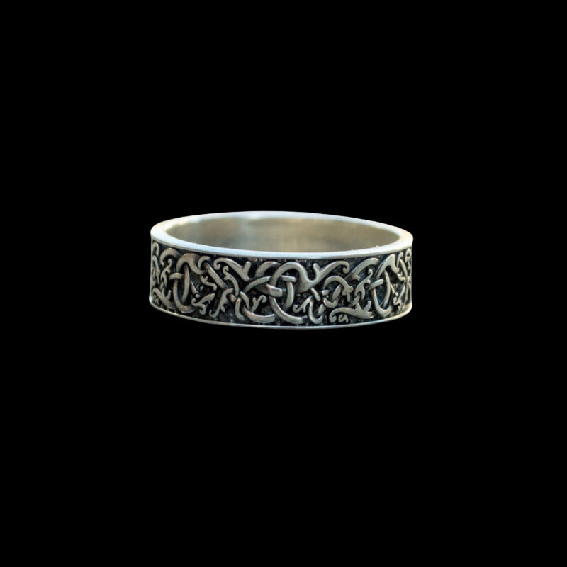 vkngjewelry Bagues Urnes Ornament Sterling Silver Ring