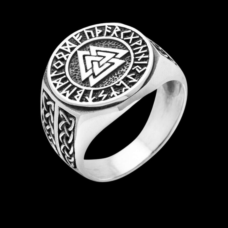 vkngjewelry Bagues Valknut Knotwork Sterling Silver Ring