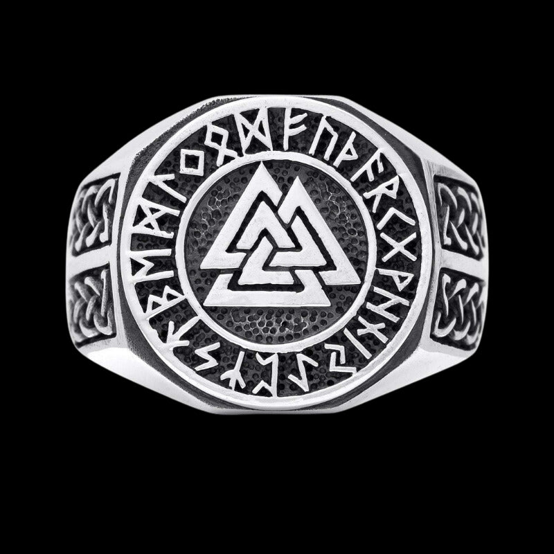 vkngjewelry Bagues Valknut Knotwork Sterling Silver Ring