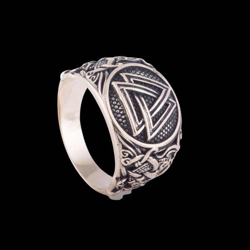 Valknut Mammen Ornament Bronze Ring | Handcrafted | VKNG Jewelry ...