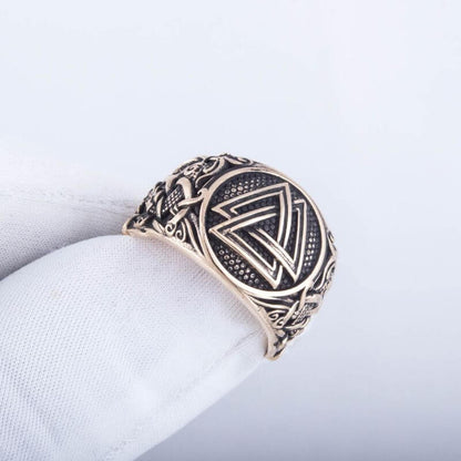 vkngjewelry Bagues Valknut Mammen Ornament Bronze Ring