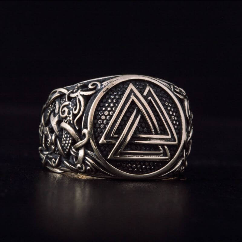 Valknut Mammen Ornament Bronze Ring | Handcrafted | VKNG Jewelry ...