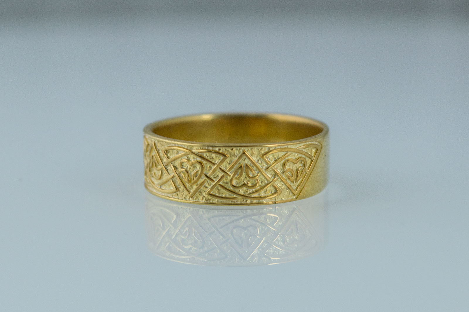 vkngjewelry Ring Handcrafted Valknut Norse Ornament Gold Ring