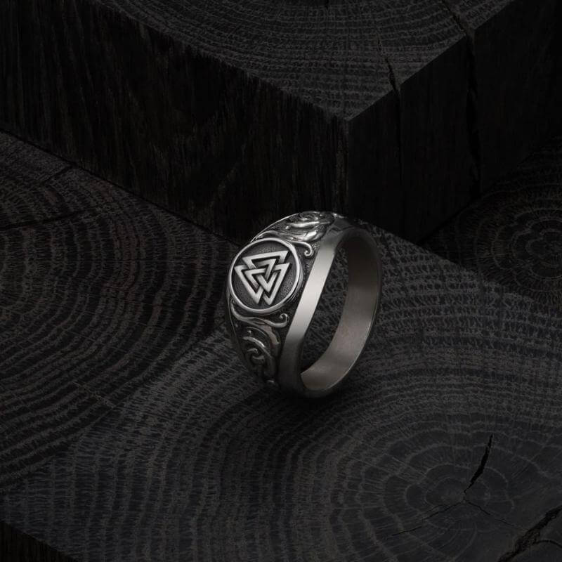 vkngjewelry Bagues Valknut Silver Ring