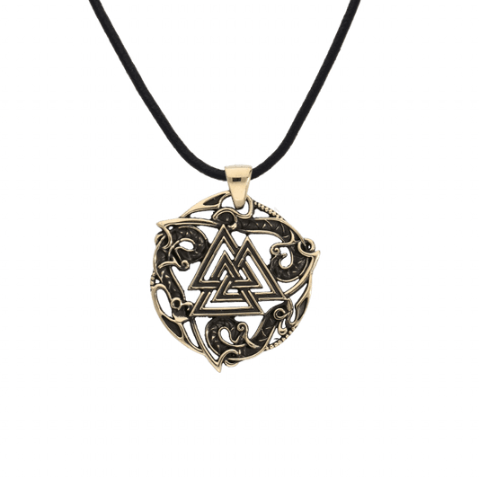 vkngjewelry Pendant Valknut Symbol Ornament Bronze Pendant