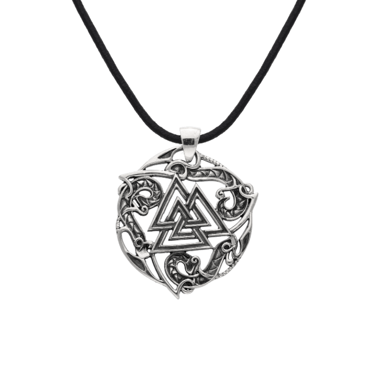 vkngjewelry Pendant Valknut Symbol Ornament Silver Sterling Pendant
