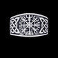 vkngjewelry Bagues Vegvisir Norse Compass Knotwork Sterling Silver Ring