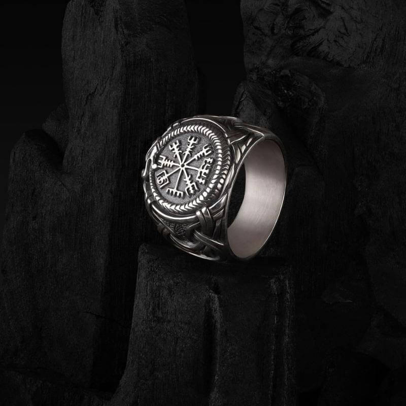 vkngjewelry Bagues Vegvisir Ring Sterling Silver
