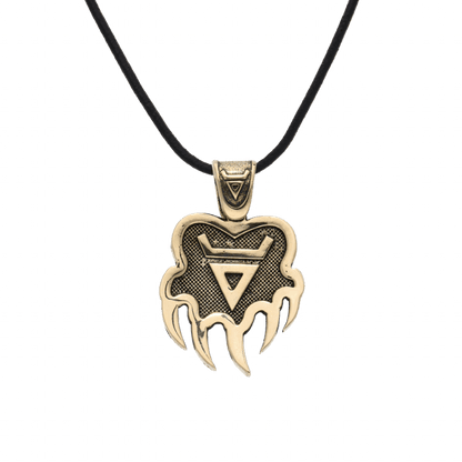 vkngjewelry Pendant Veles Print Pagan Bronze Pendant