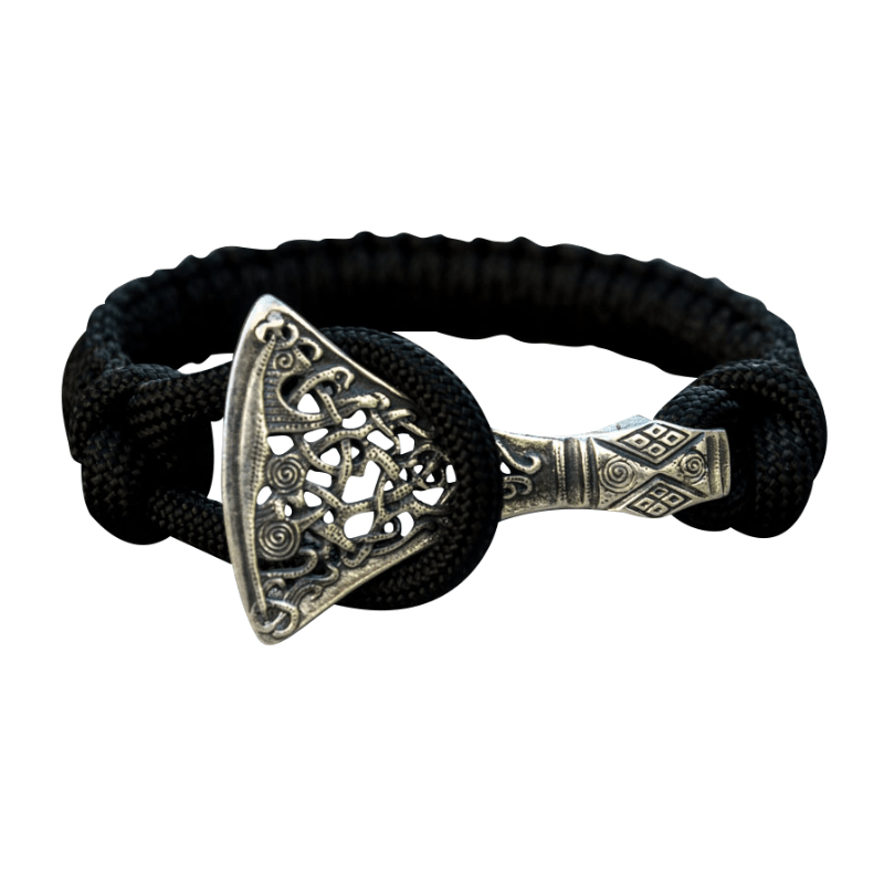 vkngjewelry Bracelet Viking Axe Paracord Bracelet Sterling Silver