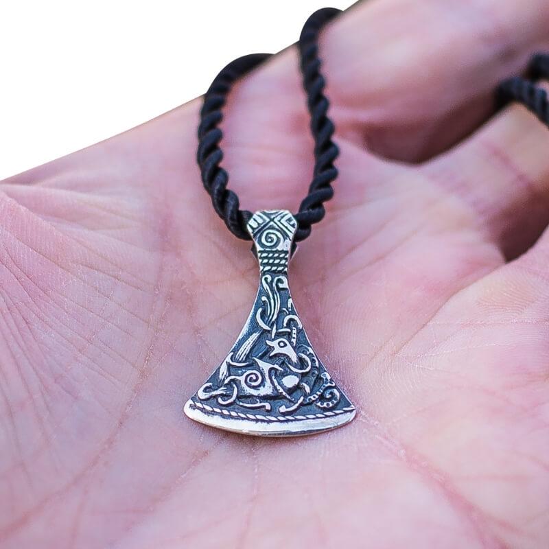 vkngjewelry Pendant Viking Axe Small Ornament from Mammen Village Sterling Silver Pendant