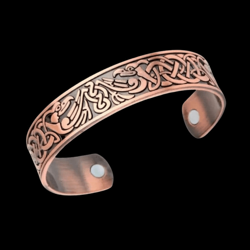 vkngjewelry Bracelet Viking Copper Magnet Bracelet Hugin And Munin