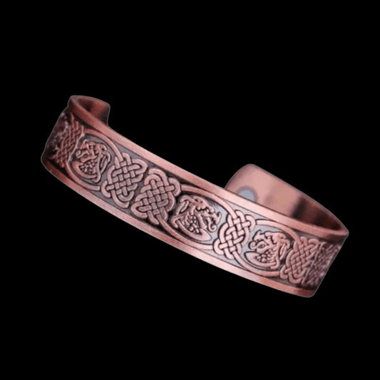 vkngjewelry Bracelet Viking Copper Magnet Bracelet Niddhog Dragon