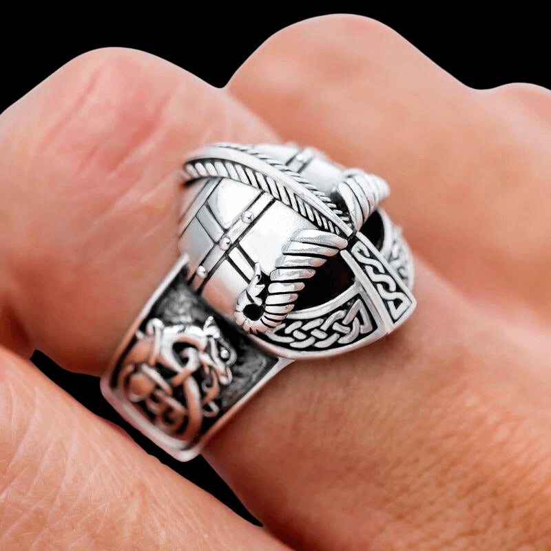 vkngjewelry Bagues Viking Gjermundbu Helmet Ring 925 Sterling Silver