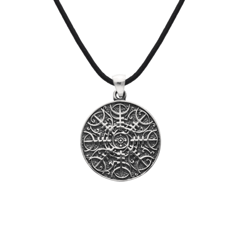 vkngjewelry Pendant Viking Helm of Awe Symbol Sterling Silver Pendant