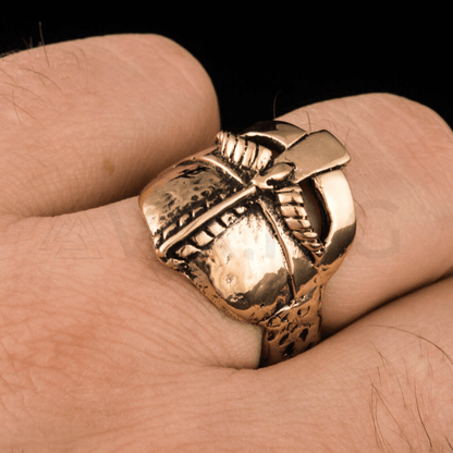 vkngjewelry Bagues Viking Helmet Bronze Ring