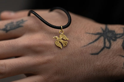vkngjewelry Pendant Viking Raven Pendant in Gold – Symbol of Odin’s Wisdom