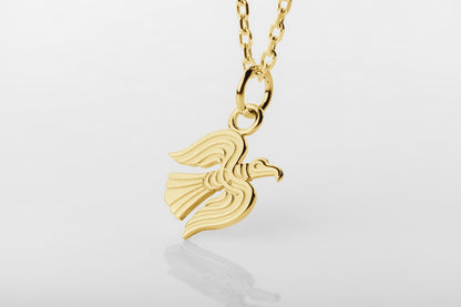 vkngjewelry Pendant Viking Raven Pendant in Gold – Symbol of Odin’s Wisdom