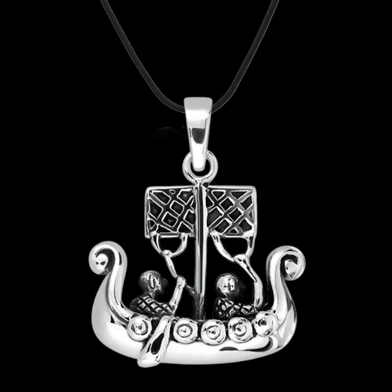 vkngjewelry Pendant Ship Norse 925 Sterling Silver Pendant