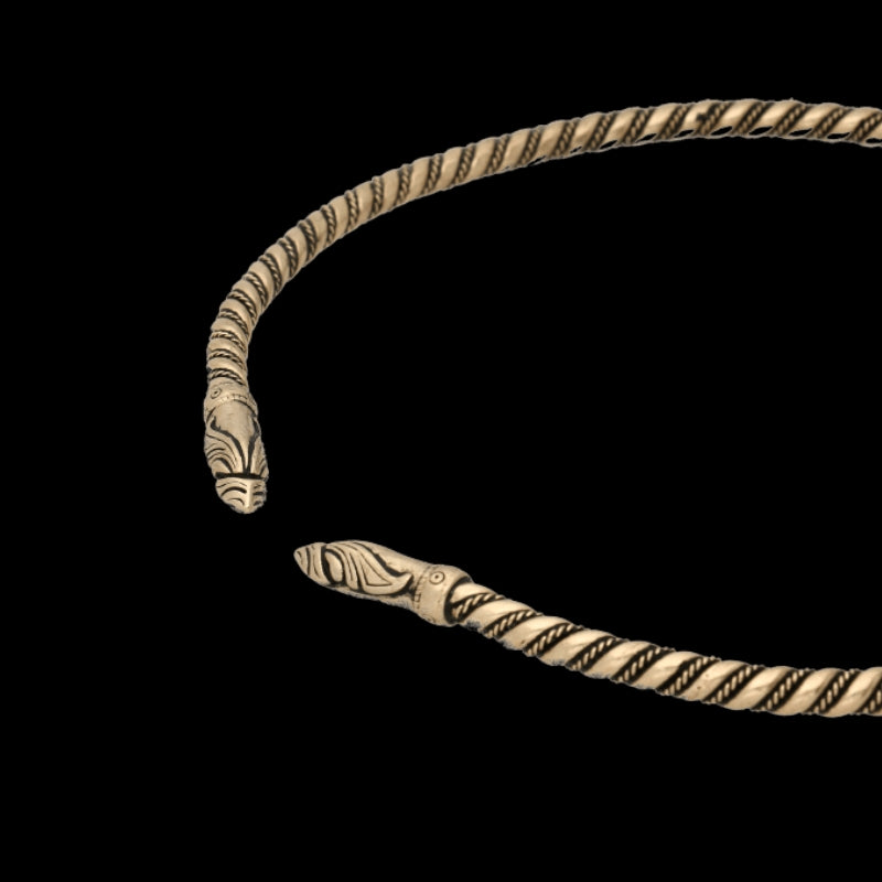 vkngjewelry Pendant Handcrafted Viking Torc Bronze Dragon Ringerike