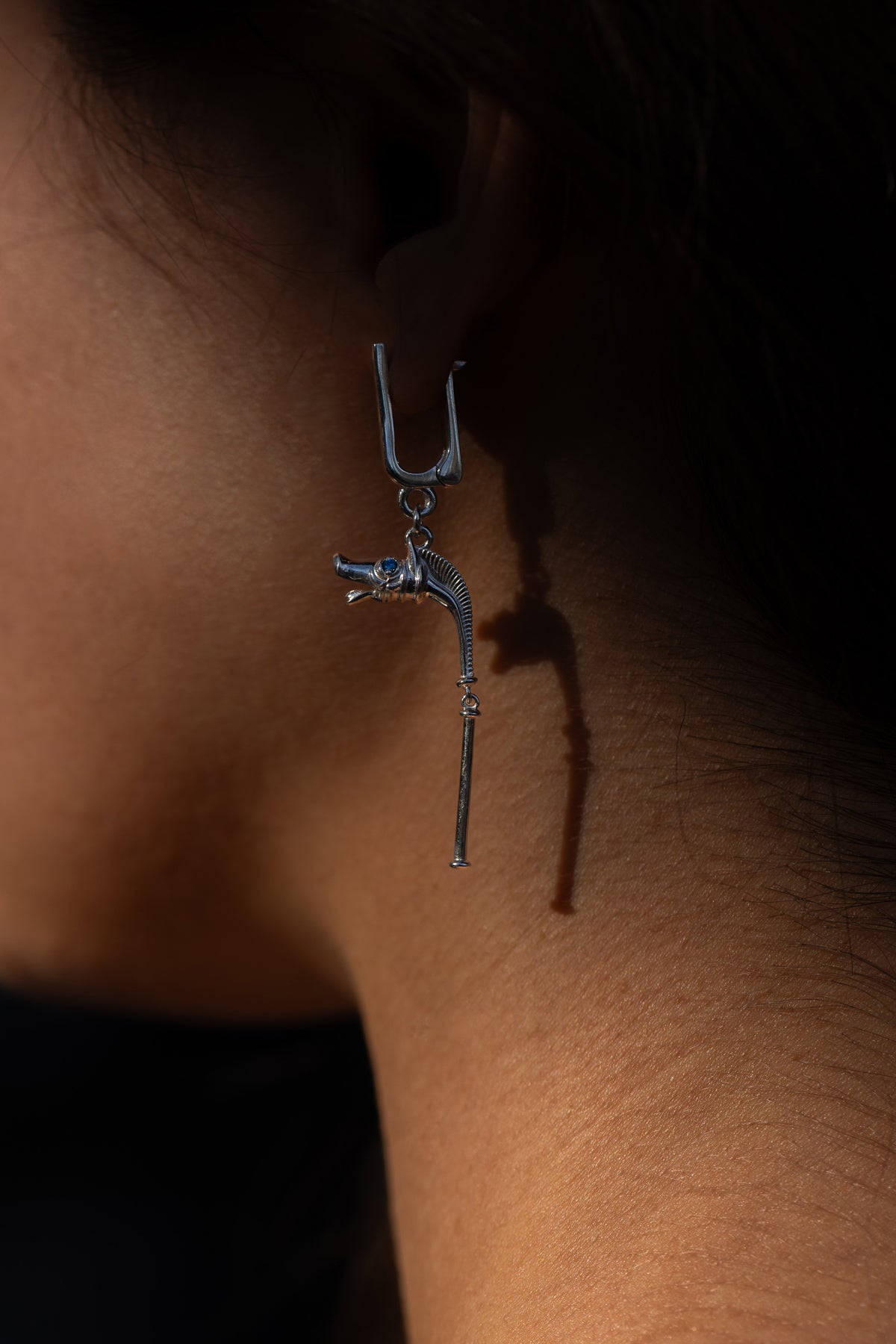 vkngjewelry Earrings Viking War Horn Carnyx Earrings Sterling Silver Jewelry