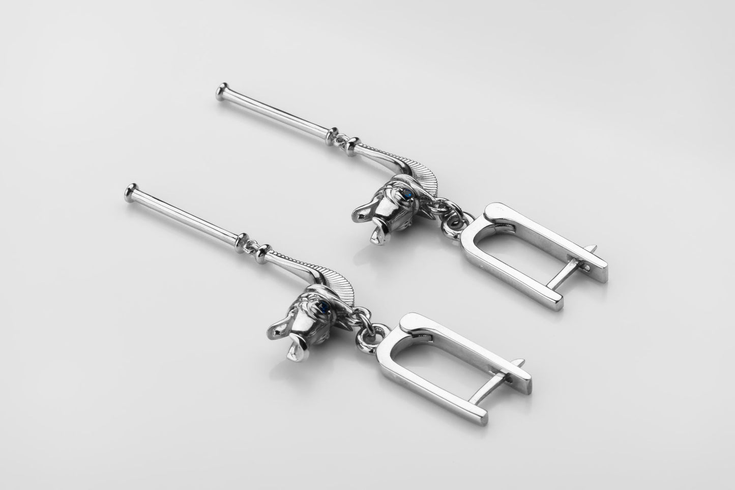 vkngjewelry Earrings Viking War Horn Carnyx Earrings Sterling Silver Jewelry