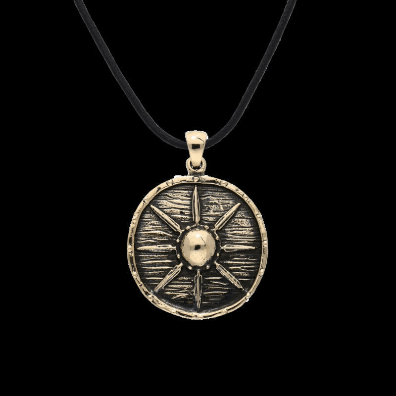 vkngjewelry Pendant Vikings Shield Star Bronze Pendant