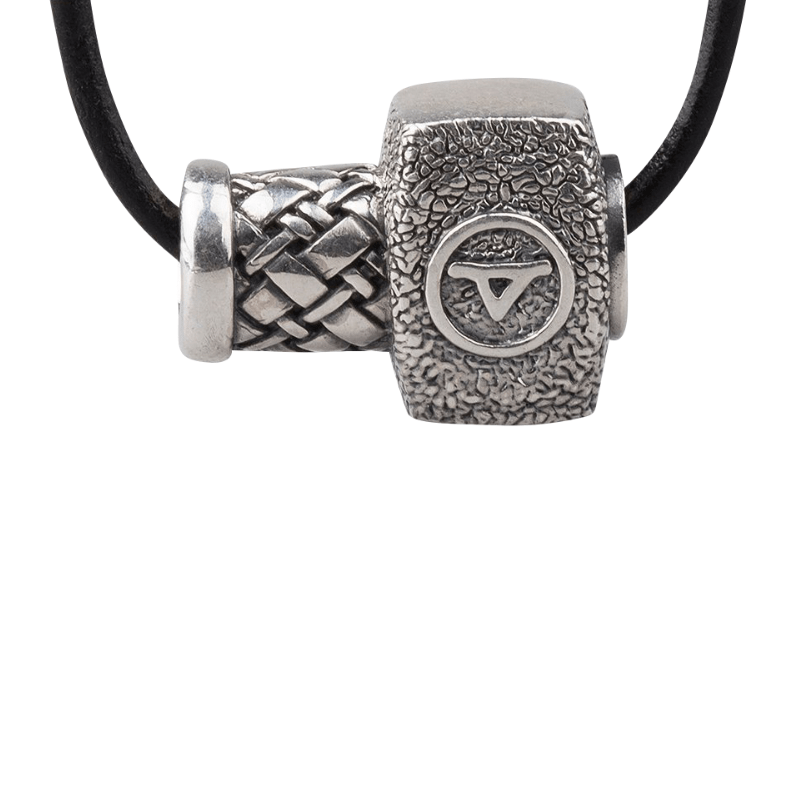 vkngjewelry Pendant Mjolnir Thurisaz Silver Necklace