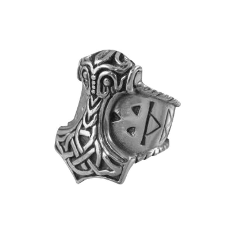 vkngjewelry Bagues Thunder God Thor Hammer Mjolnir Odin Runes Norse