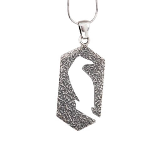 vkngjewelry Pendant Raven Gems Ornament Sterling Silver Pendant