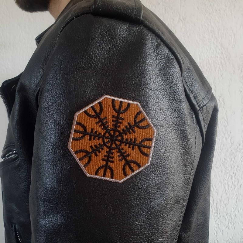 vkngjewelry patch aegishjalmur helm of awe iron-on patch