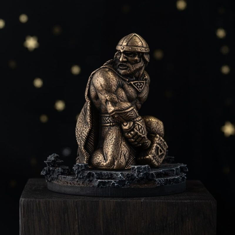 vkngjewelry Sculpture Thor Statuette Bronze