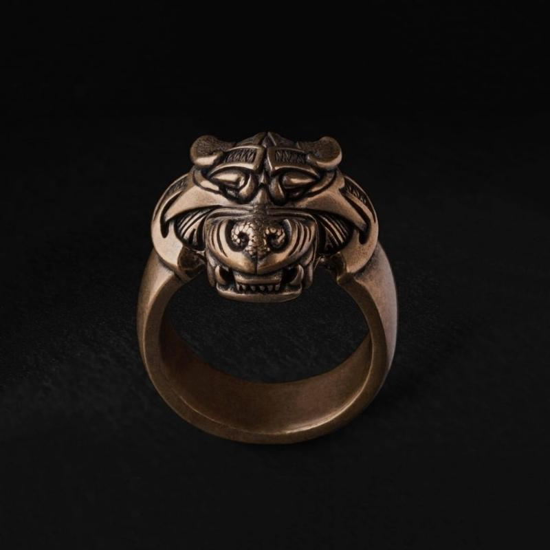 vkngjewelry Bagues Fenrir Wolf Bronze Ring