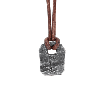 vkngjewelry Pendant Eihwaz Rune Forged Pendant