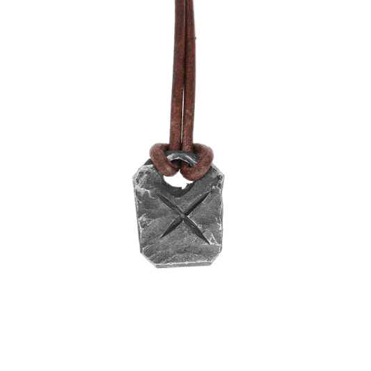 vkngjewelry Pendant Gebo Rune Forged Pendant