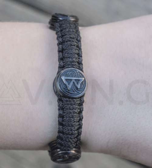 vkngjewelry Special Order : Paracord Ash Chamber round beads bracelet